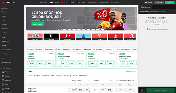 Youwin - en güvenilir bahis sitesi.