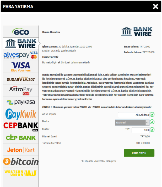 Youwin Banka Havalesi ile Nasıl Para Yatırılır?