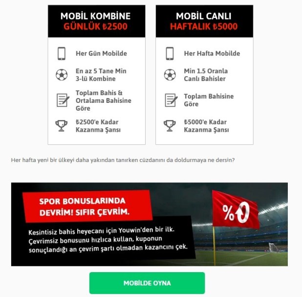 Youwin Yaz Seyahati Dünya Bonus Turu