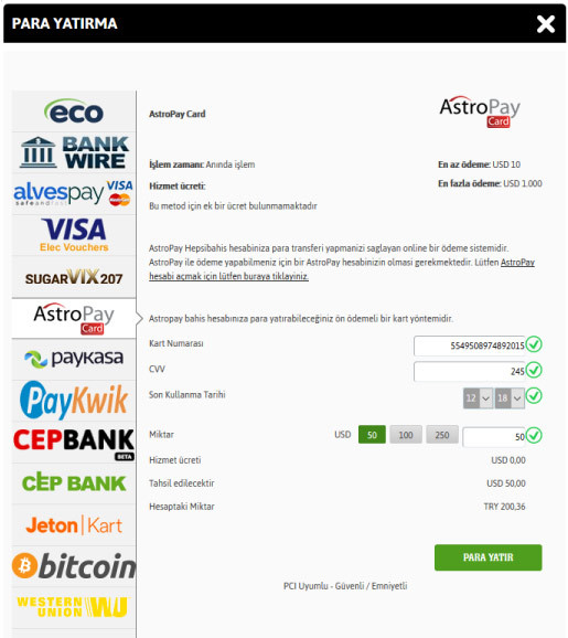 Youwine Astropay ile Nasıl Para Yatırılır? Youwin Para Yatırma
