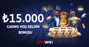 Youwin casino hoş geldin bonusu.