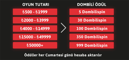 dombilispin bonusu kazandırıyor
