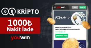 Youwin kripto nakit iade bonusu.