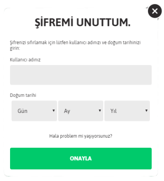 Youwin Şifremi Unuttum
